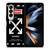 OFF WHITE BLACK SUP Samsung Galaxy Z Fold 4 Case Cover
