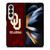 OKLAHOMA SOONERS WOODEN LOGO Samsung Galaxy Z Fold 4 Case Cover