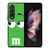 M&M GREEN Samsung Galaxy Z Fold 3 Case Cover