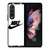 NIKE SWOOSH ROUND WHITE Samsung Galaxy Z Fold 3 Case Cover