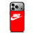 NIKE SWOOSH LOGO RED iPhone 17 Pro Case