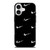 BLACK NIKE LOGO PATTERN iPhone 17 Case