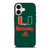 MIAMI HURRICANES GREEN LOGO iPhone 17 Case