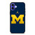 MICHIGAN WOLVERINES AIR JORDAN LOGO FOOTBALL iPhone 16 Case