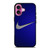 NIKE LOGOMETAL BLUE iPhone 16 Plus Case