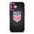 USA SOCCER LOGO CARBON iPhone 16 Plus Case
