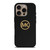 MICHAEL KORS MK LOGO BLACK GOLD iPhone 16 Pro Case