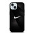 NIKE LOGO BLACK ABSTRACT LINE iPhone 15  Case Cover