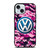 VW VOLKSWAGEN PINK CAMO iPhone 15  Case Cover
