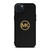 MICHAEL KORS MK LOGO BLACK GOLD iPhone 15 Plus Case