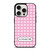COACH NEW YORK LOGO PATTERN PINK iPhone 15 Pro Case