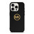 MICHAEL KORS MK LOGO BLACK GOLD iPhone 15 Pro Case