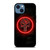 THE PUNISHER SKULL RED GLOW.jpg iPhone 14 Case
