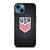 USA SOCCER LOGO CARBON.jpg iPhone 14 Case