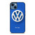 VOLKSWAGEN VW DAS LOGO BLUE.jpg iPhone 14 Case