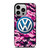 VW VOLKSWAGEN PINK CAMO iPhone 14 Pro Case