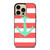 CORAL AND MINT STRIP ANCHOR iPhone 14 Pro Max Case