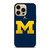 MICHIGAN WOLVERINES AIR JORDAN LOGO FOOTBALL iPhone 14 Pro Max Case