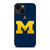 MICHIGAN WOLVERINES AIR JORDAN LOGO FOOTBALL iPhone 14 Plus Case
