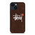 STUSSY X AMERICAN FLAG BROWN SUEDE iPhone 14 Plus Case