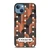 COACH NEW YORK LOGO BLACK BROWN PATTERN iPhone 13 Case