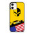 CORVETTE RACING LOGO SKULL USA FLAG iPhone 12 Case