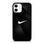 NIKE LOGO BLACK ABSTRACT LINE iPhone 12 Case