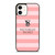 VICTORIA'S SECRET PINK STRIPES 2 iPhone 12 Case