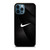 NIKE LOGO BLACK ABSTRACT LINE iPhone 12 Pro Max Case