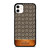COACH NEW YORK LOGO LEATHER BROWN iPhone 11 Case