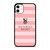 VICTORIA'S SECRET PINK STRIPES 2 iPhone 11 Case