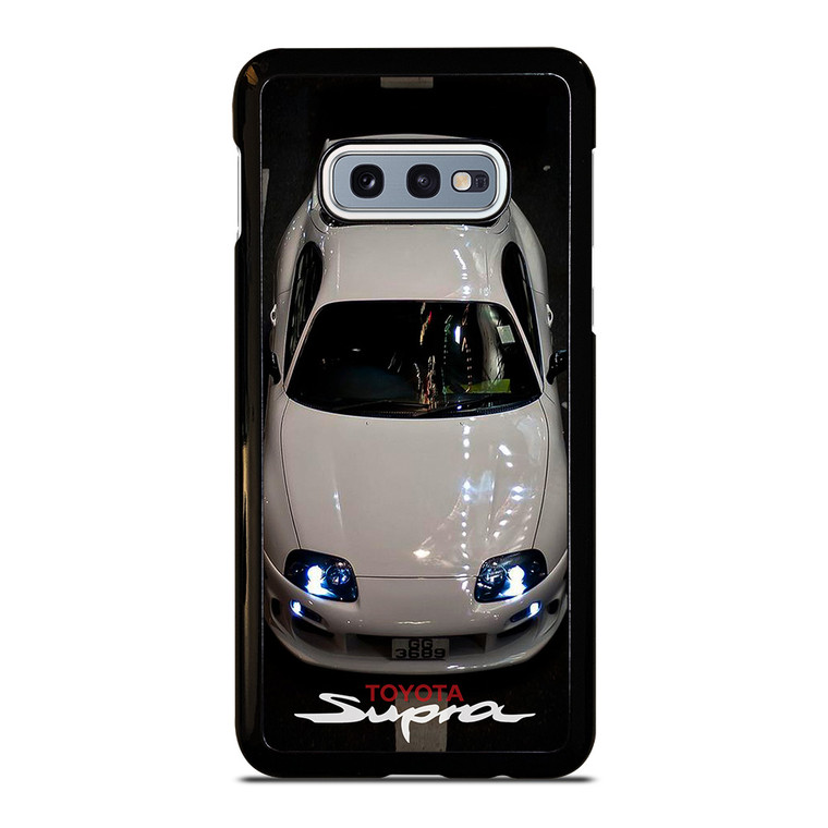 TOYOTA SUPRA WHITE CAR Samsung Galaxy S10 Case