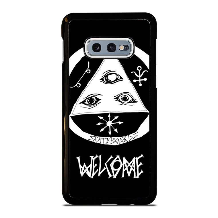 WELCOME SKATEBOARDS LOGO BLACK Samsung Galaxy S10 Case
