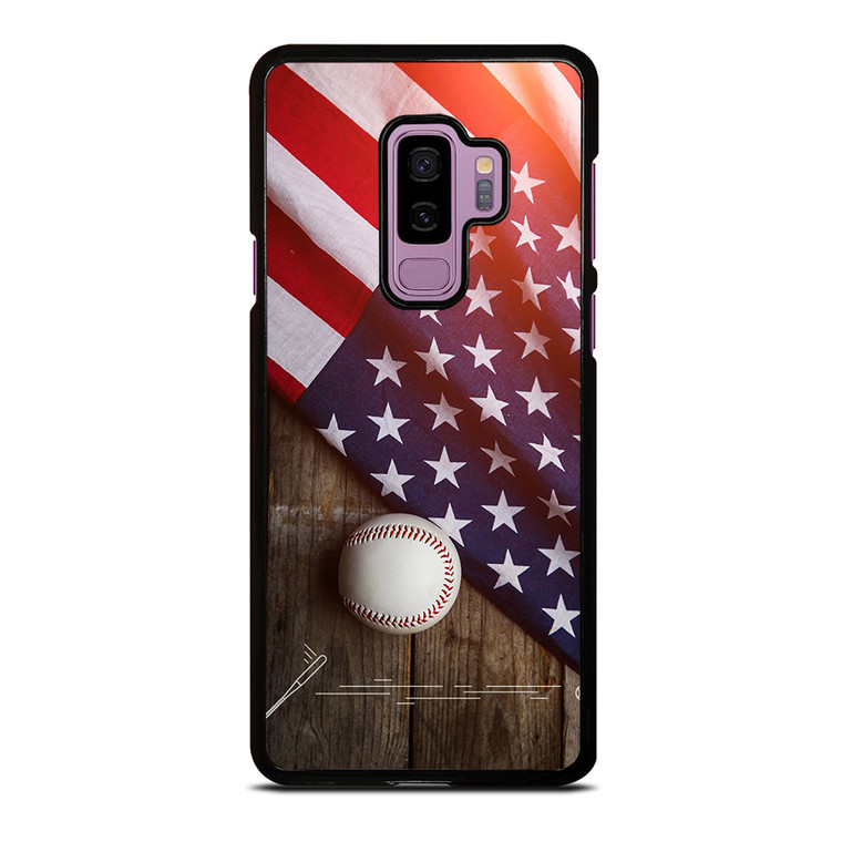 BASEBALL BALL AND FLAG Samsung Galaxy S9 Plus Case