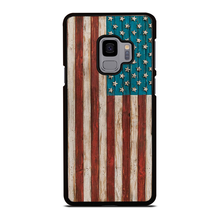 AMERICAN FLAG USA WOOD 2 Samsung Galaxy S9 Case