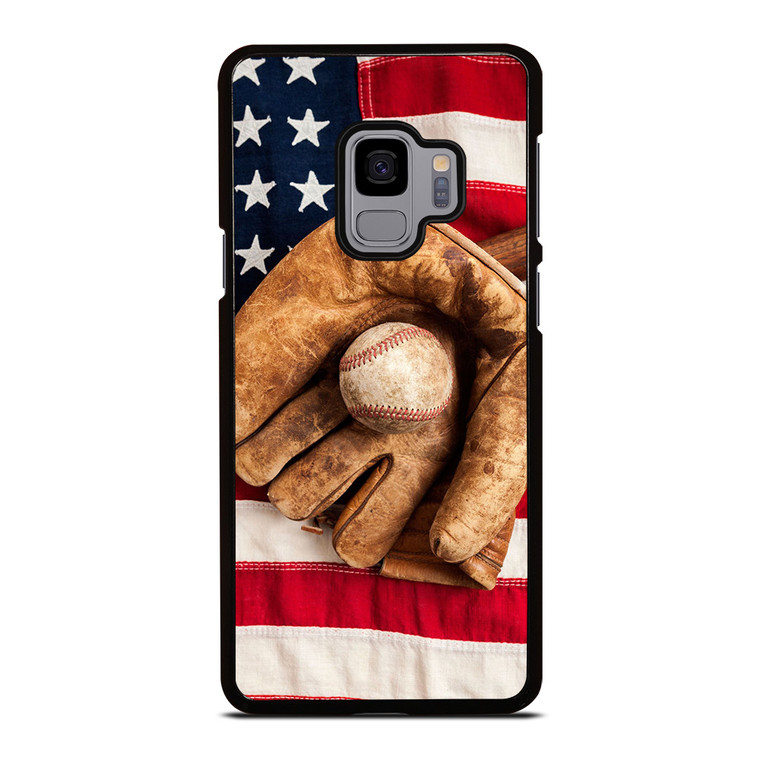 BASEBALL GLOVE AMERICAN FLAG Samsung Galaxy S9 Case
