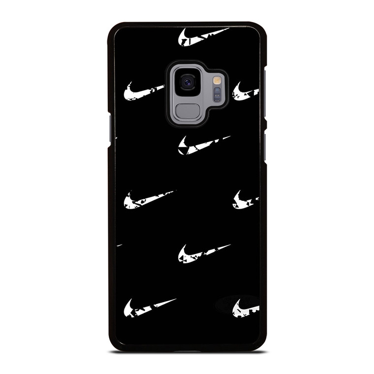 BLACK NIKE LOGO PATTERN Samsung Galaxy S9 Case
