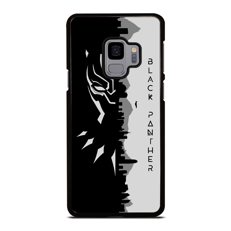 BLACK PANTHER BLACK WHITE FAN ART Samsung Galaxy S9 Case