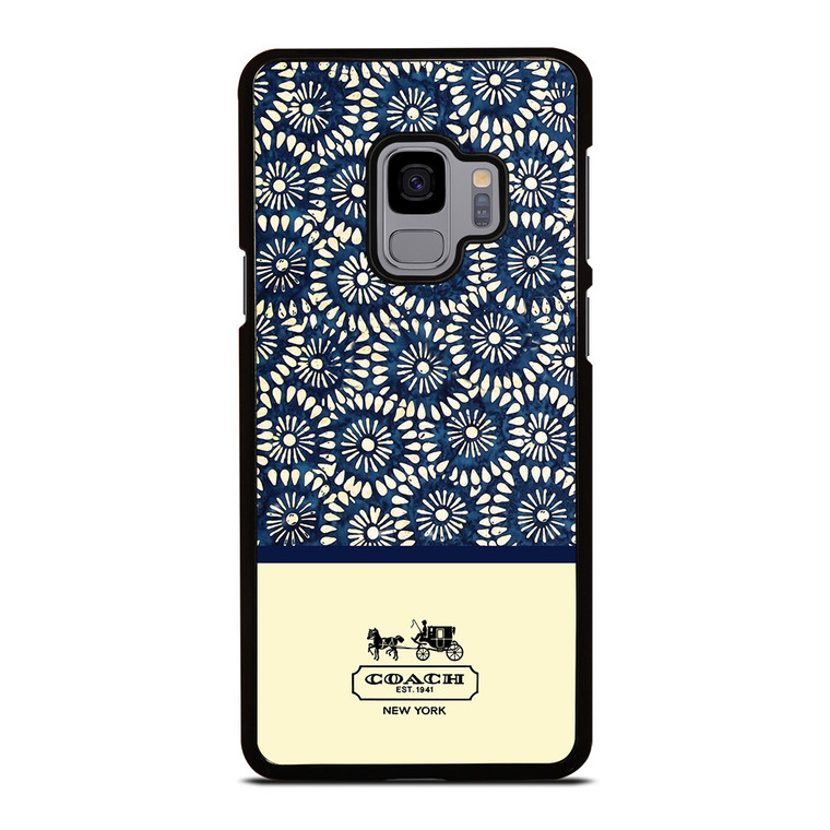 COACH NEW YORK BLUE FLORAL BATIK Samsung Galaxy S9 Case