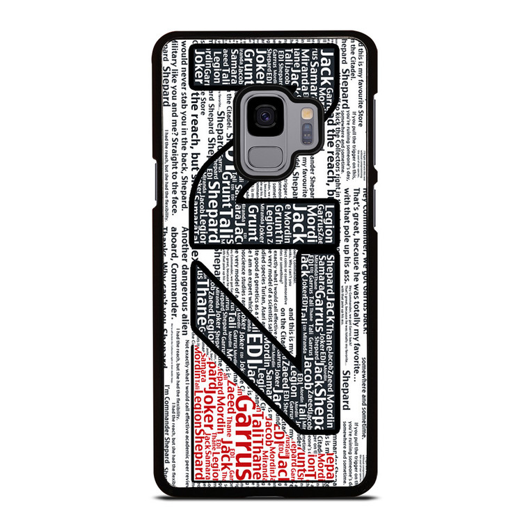 N7 MASS EFFECT LOGO TYPOGRAPHY Samsung Galaxy S9 Case