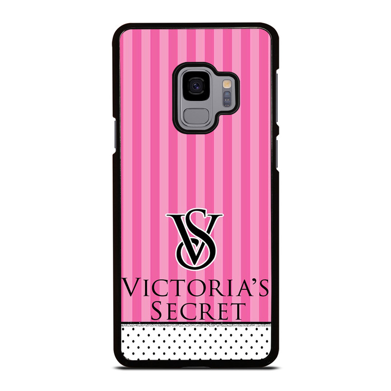 VICTORIA'S SECRET LOGO POLKADOT STRIPE Samsung Galaxy S9 Case