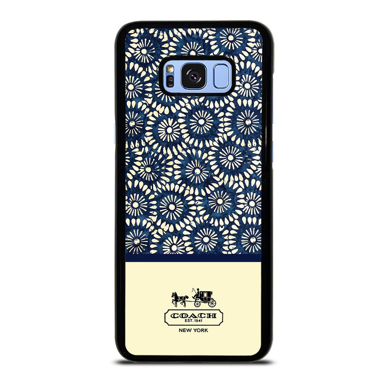 COACH NEW YORK BLUE FLORAL BATIK Samsung Galaxy S8 Plus Case