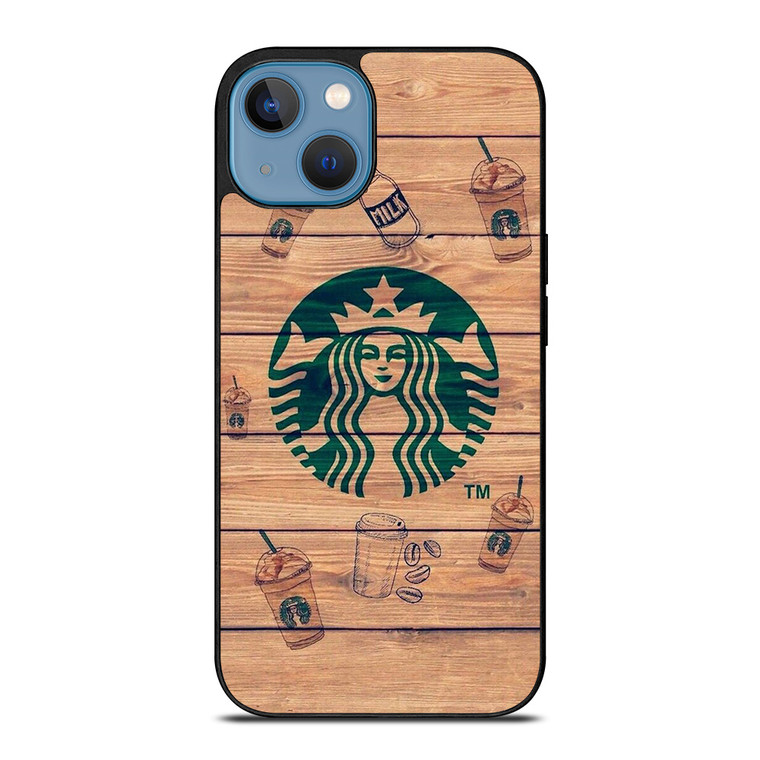 COFFEESHOP STARBUCK WOODEN LOGO iPhone 13 Case