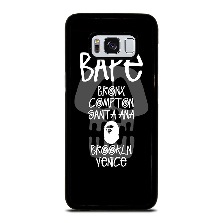 BAPE BLACK SKULL STUSSY Samsung Galaxy S8 Case