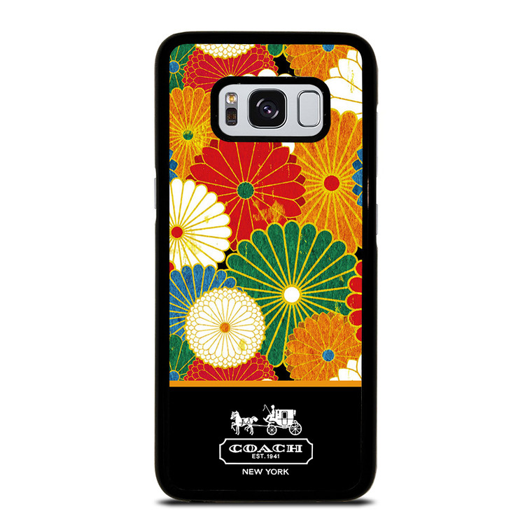 COACH NEW YORK COLORFUL FLORAL LOGO Samsung Galaxy S8 Case