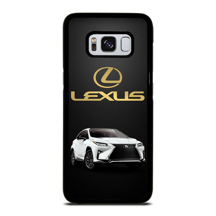 LEXUS WHITE CAR GOLD LOGO Samsung Galaxy S8 Case