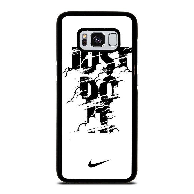 NIKE LOGO JUST DO IT GLITCH BLACK Samsung Galaxy S8 Case