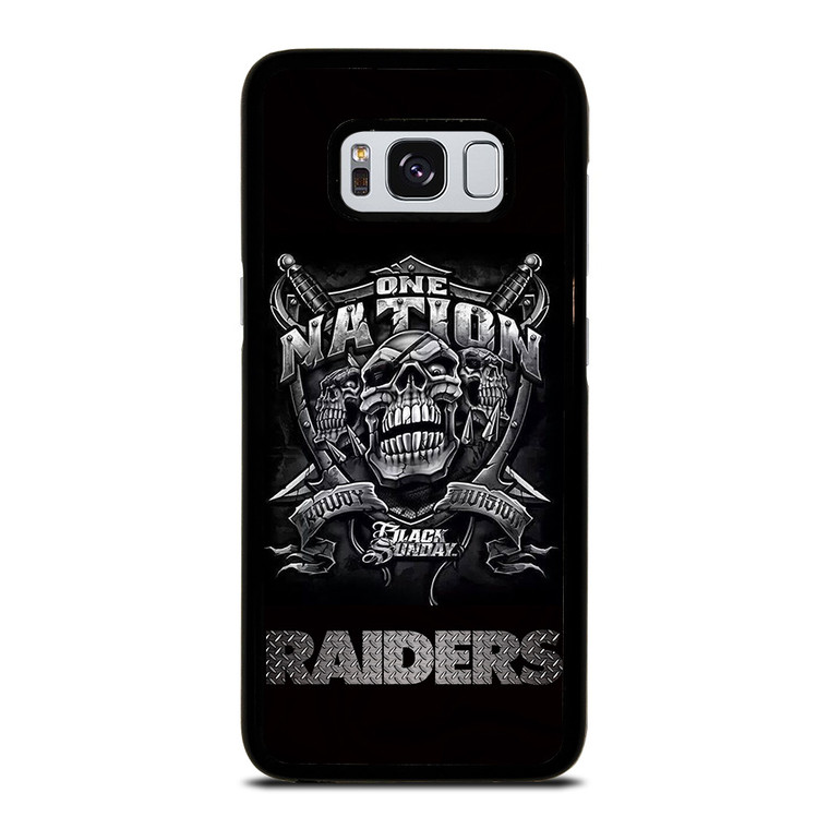 OAKLAND RAIDERS BLACK ONE NATION Samsung Galaxy S8 Case