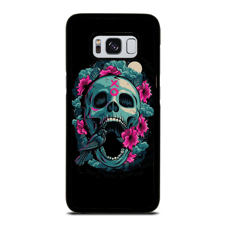 SKULL ROSE VIOLET ARTWORK Samsung Galaxy S8 Case