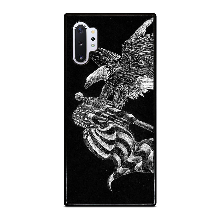 AMERICAN FLAG EAGLE SKETCH Samsung Galaxy Note 10 Plus Case